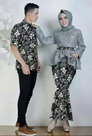 Setelan Batik Couple Satin Kangkung